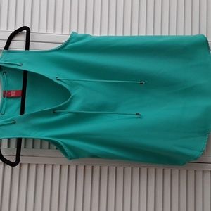 Saks 5th Avenue apple green sleeveless top.